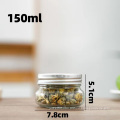 Airtight Smell Proof High Borosilicate Grain Spices Glass Dry Glass Food Storage Container With Bamboo Lids